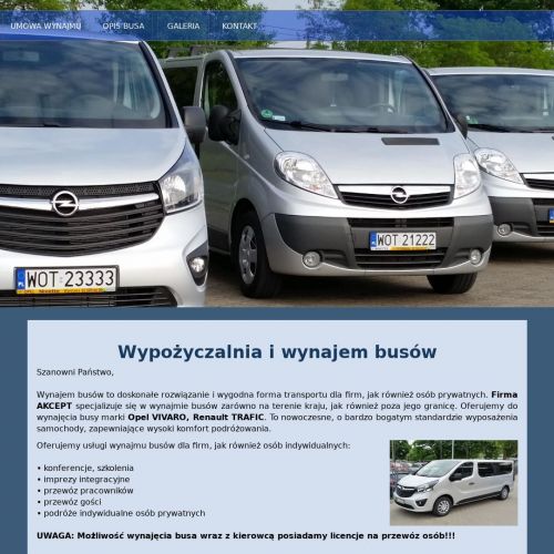 Warszawa - wypożyczalnia busa 9 osobowego z kierowcą