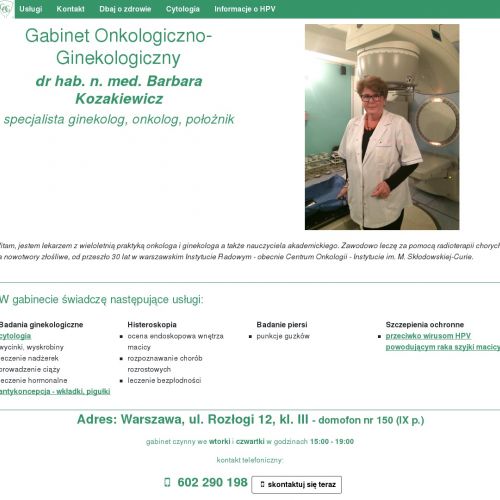 Onkologia ginekologiczna Warszawa