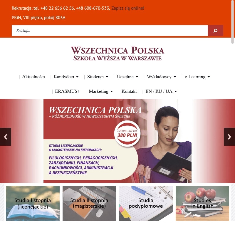 Kierunki studiów zaocznych - Warszawa