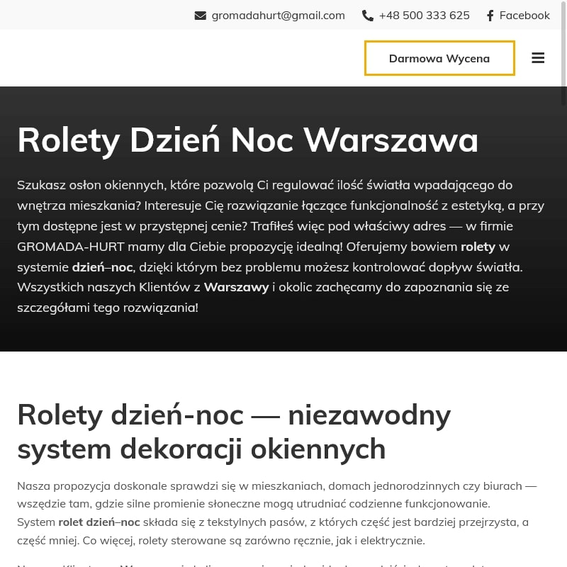 Rolety warszawa mokotów - Warszawa