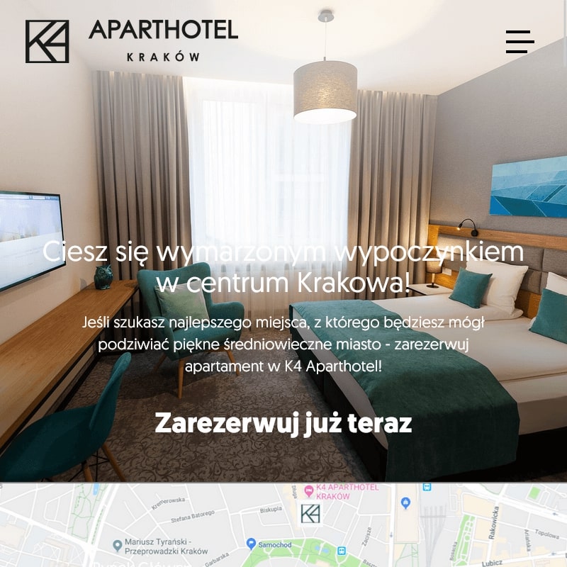 Kraków - apartament z wanną w pokoju